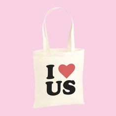 i heart us lettering tote bag 100% Cotton 200 gsm 38 x 42 cm 10 litre capacity Long handles - 67cm Colour: Natural with red and black print Please note:  There may be slight variations in positioning of embroidered letters due to self placement however these will only be minimal.  Colours may differ slightly from what you see on screen due to resolution and different colours across screens. The tote bag is natural cotton so the shade can also vary very slightly between each individual bag *Pleas Embroidered Letters, Summer Tote, Fun Cute, Cute Aesthetic, Reusable Bags, Cute Bags, Aesthetic Design, Long Handles, Blue Print