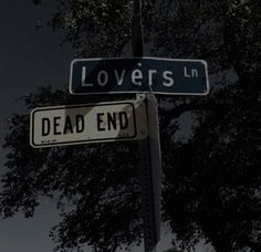 two street signs that read lovers in dead end and the words lovers in black