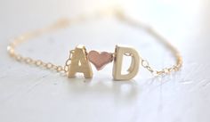 ♥This delicate necklace is so light...make it your everyday staple. Great alone or layered ♥Features 2 gold plated initials in your choice and a Couples Necklace, Purple Dangle Earrings, Initial Heart Necklace, Dainty Diamond Necklace, Christmas Gifts For Wife, Spring Weddings, Earrings Purple, Couple Necklaces, Dangle Necklaces