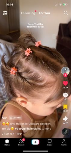 9 Month Old Hairstyles Baby Girl, Short Baby Girl Hairstyles, Short Hair Baby Hairstyles, Easy Baby Girl Hairstyles, Toddler Girl Short Hairstyles, One Year Old Hairstyles Girl, Toddler Hair Styles Girl, Toddler Girl Hairstyles For Short Hair, Baby Hair Ideas