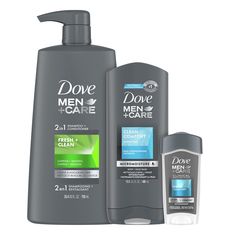 PRICES MAY VARY. HAIR AND SKIN CARE REGIMEN FOR MEN: This Dove Men+Care bundle includes Clean Comfort Face and Body Wash, Fresh & Clean 2-in-1 Shampoo and Conditioner, and Clean Comfort XL Antiperspirant Deodorant CLEANS AND INVIGORATES HAIR: Dove Men+Care Fresh & Clean 2-in-1 Shampoo and Conditioner is specially engineered to provide a deep clean that leaves hair visibly stronger and more resilient REBUILDS AND STRENGTHENS SKIN: Dove Men+Care Clean Comfort Face and Body Wash is made with skin-s Clean Body Wash, Sensitive Body Wash, Face Wash For Men, Mens Shampoo, Dove Men Care, Dove Men, Thick Skin, Antiperspirant Deodorant, Clean Body