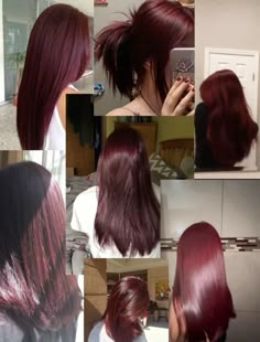 Different Types Of Beauty, Dark Red Peekaboo Hair, Red Hair With Black Roots, Red Peekaboo Hair, Pelo Color Vino, Red Peekaboo, Wine Red Hair