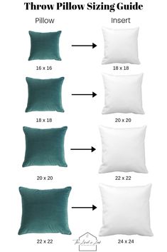 the pillow size guide for pillows