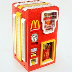 a toy mcdonald's vending machine is shown