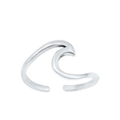 Sterling Silver Wave Toe Midi Ring Adjustable Beach Ocean Band .925 New Jewelry Female Unisex All our silver jewelry is crafted from .925 silver also commonly referred to as sterling silver. Sterling silver is the standard for beautiful high-quality silver jewelry and cannot be replicated by lower priced silver plated jewelry. It is 92.5% pure silver, mixed with alloys to add strength and durability to stand the test of time. Keep your fine jewelry shiny and elegant by storing it properly. Jewelry needs to be stored in a dry area, preferably away from air in a jewelry box or plastic bag. Avoid exposure to harsh chemicals. Use a polishing cloth to remove tarnish build-up over time. Size: One Size.  Age Group: adult. Sterling Silver Toe Rings, Tarnish Remover, Silver Toe Rings, Midi Ring, Midi Rings, Jewelry Rings Diamond, Silver Plated Jewelry, Silver Accessories, New Jewelry