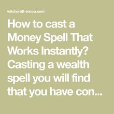 Wealth Spell, Money Spells Magic, Powerful Money Spells, Pagan Beliefs, Money Spells That Work, Waning Moon, Money Spell, Paper List, Which Witch