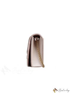 BirdinBag - Pleated Clutch Bag with Elegant Chain Detail Elegant Bags With Gold Chain, Elegant Bags With Gold Chain For Fashion, Elegant Bags With Gold Chain As Fashion Accessory, Formal Pouch Shoulder Bag With Chain, Formal Clutch Bag With Chain, Formal Chain Pouch Shoulder Bag, Formal Clutch With Chain, Formal Pouch Bag With Chain Strap, Baby Pink Bag