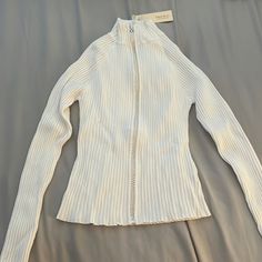 White Lucy & Co. Long Sleeve Shirt Size M/L. New With Tags White Ribbed Top For Layering, Trendy White Winter Shirt, White Tops, Long Sleeve Shirt, Sleeve Shirt, Long Sleeve Shirts, Color White, Womens Tops, Paris