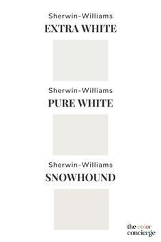 the color scheme for sherylin williams's extra white