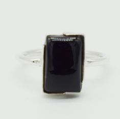 Solid 925 Sterling Silver Rectangle Shape Gemstone NATURAL BLACK ONYX Beautiful Handmade Rings Gift for Her Rings KGJ-R-06 * 100% Top quality materials used and genuine natural gemstones. We offer a 100% Satisfaction Guarantee of our unique handcrafted 925 silver jewelry studded with real gemstones. Please read our shipping policy thoroughly.The shipping charges not only for shipping cost also covered handing charges i.e. eBay fees, PayPal Fees ,shipping envelope ,Packaging, stationary, office e Rectangular Sterling Silver Crystal Ring As Gift, Black Rectangular Ring Gift, Black Rectangular Rings For Gifts, Silver Rectangular Crystal Ring With Gemstone, Rectangular Onyx Rings For Gift, Rectangular Onyx Rings For Gifts, Rectangular Onyx Gemstone Jewelry, Formal Rectangular Ring Stamped 925, Black Rectangular Anniversary Ring