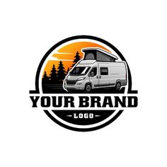 a van logo with the words your brand on it