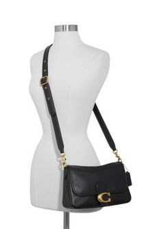 Smooth leather Inside zip pocket Snap closure, fabric lining Detachable handle with 9" drop Outside zip pocket Detachable strap with 21.5" drop for shoulder or crossbody wear 10.5" (L) x 6.5" (H) x 3.5" (W) | COACH Soft Calf Leather Tabby Shoulder Bag, Black 2 Year Anniversary Gift, Luxury Stuff, Tabby Shoulder Bag, Bag Inspiration, Bags Messenger, Shoulder Bag Black, Designer Shoulder Bags, Year Anniversary, Smooth Leather