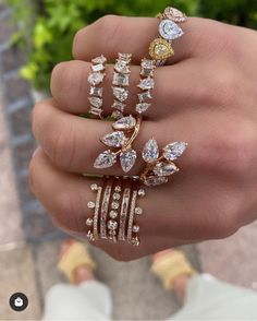 Weddding Rings, Rings Pretty, Wedding Rings Gold, Fashion Jewelry Necklaces Gold, Aesthetic Ring, Elegant Rings, Rose Gold Rings, Rings Boho