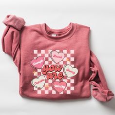 Valentines Day Sweatshirt, Retro Heart, Valentine Sweatshirt, Heart Sweatshirt, Cute Sweatshirts, Valentines Day Shirts, Valentines Shirt, Love Valentines, Be My Valentine