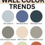 a poster with different colors of wall color and the words,'wall color trend '