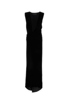 Black Velvet Long Dress from Valentino Garavani Black Velvet Long Dress, Sleeveless Velvet Dress, Velvet Long Dress, Velvet Dress Long, Long Length Dresses, Valentino Dress, Valentino Black, Italian Outfits, Black Velvet Dress