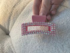 Pink Bling Rhinestone Rectangle Claw Clip | Bedazzled Hair Clip | Women's / Kids Hair Accessories  This is a medium sized claw clip, perfect for children's hair or women's half up half down looks!🤍 (2.6inx1.34in) These clips are something I love making in my free time! They are individually made and stocked, therefore if you have any requests/specifics that you are looking for or would like, please message me and I can try to make them for you! Psa~All items are handmade and each crystal is individually placed! Some minor imperfections may be present, as these items are not made by a machine!~ Bedazzled Hair, My Free Time, Pink Bling, Kids Hair, Kids Hair Accessories, Barrette Clip, Half Up Half Down, Claw Clip, Free Time