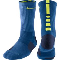 Very Fast Shipping. Free! Nike Elite Basketball Crew Socks.  Gym Blue and Volt 3693-472 Medium fits men sizes 6-8 Nike Elite Basketball Crew SocksBlue Volt - SX3693-472  MED (Men sizes 6-8) Nike Basketball Socks, Outfits Athletic, Sock Outfits, Basketball Socks, Nike Elite, Running Socks, Nike Free Shoes, Mens Nike Shoes, Sport Socks