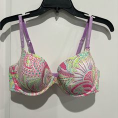 Victoria’s Secret Lined Demi, Sz 38c Victoria's Secret Purple Bra For Spring, Spring Purple Bra With Padded Cups, Purple Padded Bra For Spring, Purple Fitted Bra For Spring, Summer Fitted Purple Bra, Fitted Purple Bra For Summer, Women's Intimates, Victoria’s Secret, Pink Purple