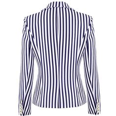 Our double-breasted Eve Striped Blazer is made of cotton and features structured shoulders. gold buttons. and flap pockets. Pair this blazer with white jeans and wedges for a boat party look or with blue jeans. a white bodysuit. and strappy heels for a date night. Summer Fitted Button-up Blazer, Fitted Button-up Summer Blazer, Fitted Summer Blazer With Button-up, Fitted Summer Blazer With Button Closure, Fitted Double Button Summer Blazer, Fitted Summer Blazer With Double Button Closure, Summer Business Blazer With Buttons, Summer Office Blazer With Double Button Closure, White Summer Blazer With Buttons