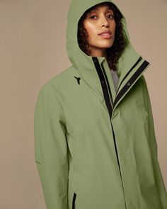 The fully-adjustable, relaxed-fit Parka for weather protection in all seasons. Heavy-duty protection in a lightweight all-season design. This Parka is fully wind- and waterproof, but relaxed enough for both airflow on warmer days and layering in cooler climates. And at a little over 750g (size S), it won’t weigh you down on your adventures. Tough, protective, and engineered for whatever everyday mission you're on. The triple-layer construction features a waterproof membrane and DWR coating (that Womens Parka, Rib Cage, Parka Jacket, All Seasons, Parka, Knee Length, Layering, Heavy Duty, Relaxed Fit