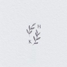 the letter k is made up of leaves and letters that spell it's initials