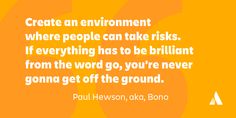 paul hewson quote about environmental change and environment resilition on an orange background