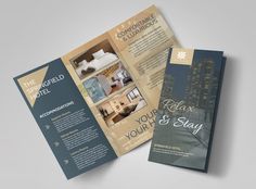 two fold brochure design for a hotel