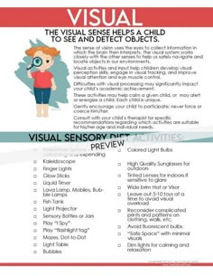 Visual Sensory Seeking Activities, Visual Sensory Activities, Sensory Seeking, Kids Sensory Activities