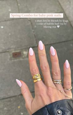 Pink Nails Opi, Engagement Nails, Baby Pink Nails, Sassy Nails, Subtle Nails, Summery Nails, French Tip Acrylic Nails, Nail Jewelry, Neutral Nails