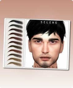 Sims 4 Facial Hair CC: P-Eyebrows N13 By Seleng Male Teen