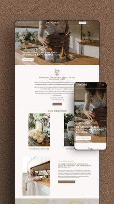 an image of a website design for a restaurant