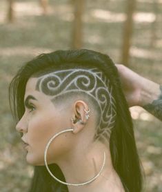 Side Shave Design Men, Side Undercut Designs For Women, Hair Patterns Shaved Undercut Designs, Side Hair Designs For Women, Shaved Side Designs For Women, Women’s Undercut Designs, Mandala Hair Design, Shaved Hair Designs For Women Side, Undercut Tattoo Women