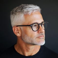 Stylish Hairstyles for Men Over 50 with Glasses – VAGA magazine Mens Grey Hairstyles, Stylish Hairstyles, Messy Short Hair, Men Haircut Styles, Men's Hairstyles, Hairstyles For Men