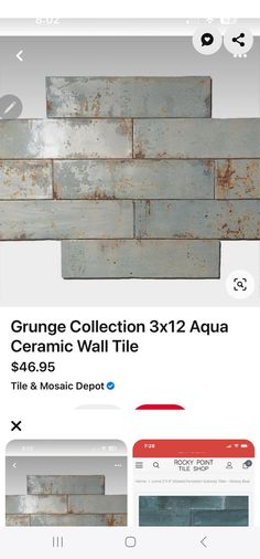 an ad for ceramic tile that is on the app store's website, which has been