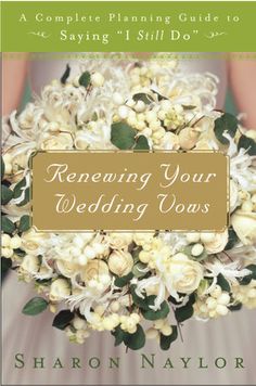 a wedding bouquet with the words renoding your wedding vows