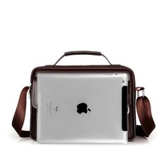 Cyflymder New Men Shoulder Bag for 10.4" Ipad PU Leather Business Hand – cyflymder Portable Satchel Briefcase For Business, Portable Brown Rectangular Briefcase, Everyday Portable Satchel Briefcase, Everyday Use Satchel Briefcase, Portable Rectangular Laptop Bag, Rectangular Portable Briefcase For School, Portable Rectangular Briefcase For Business Trips, Portable Rectangular Business Bag, Modern Portable Business Bag