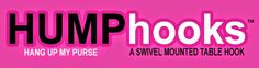 the hump hooks logo is shown on a pink background with black and white lettering