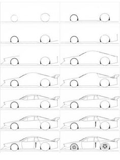 how to draw a car step by step