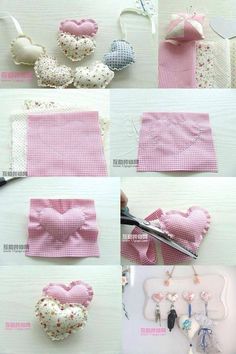 the instructions for how to make a heart - shaped bow