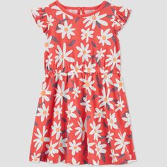 Your little one will have such a good time in this comfy dress. It features comfortable cotton so they're kept cool. It features an allover floral print and special flutter sleeves, so they're kept even cooler. Plus, can you visualize how cute those little legs will look in this? We can! Size: 2T. Color: coral. Gender: female. Age Group: kids. 1 Piece Dress, Girls Floral Dress, Comfy Dress, Comfy Dresses, Toddler Dress, Flutter Sleeves, Good Time, Toddler Girls, Floral Print Dress