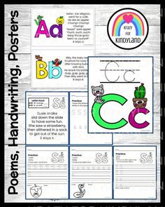 the alphabet and numbers worksheet for children to learn how to read letters with pictures