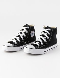 Size 13
CONVERSE Chuck Taylor All Star High Top Kids Shoes - BLK/WHT | Tillys Converse Shoes Black, Flannel Sweatshirt, Girls Shoes Sneakers, Top Kids, Kids Converse, Boys Backpacks, Girls Shoes Kids, Silver Shoes, Converse Chuck Taylor All Star