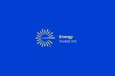 the energy invest logo on a blue background