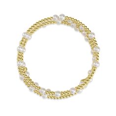 Introducing the Pearl Beaded Flex Bangle in 18K Yellow Gold - an elegant accessory that adds a pinch of sophistication and sparkle to your wardrobe. This extraordinary bangle, a new arrival, combines the shimmering allure of lustrous pearls and the eternal grace of 18K yellow gold. Each pearl bead is intricately woven into a flexible gold setting, creating a seamless and smooth look. This eye-catching birthstone bracelet can add a unique charm when worn alone or can create a fashionable impact w Classic Yellow Gold Pearl Bangle Bracelet, Luxury Gold Beaded Pearl Bracelet, Luxury Gold-plated Yellow Gold Beaded Bracelets, Elegant Yellow Gold 14k Gold-filled Pearl Bracelet, Adjustable 14k Gold-filled Pearl Bracelet, January Birthstone Jewelry, Yellow Gold Bangle, Yellow Jewelry, Brown Jewelry