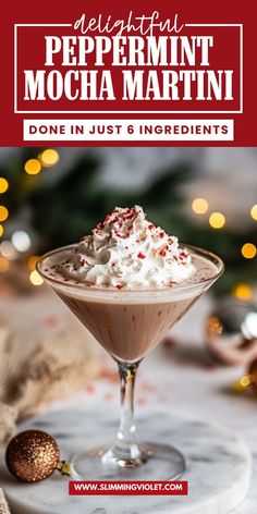 Need a cocktail that combines holiday flavors with a caffeine boost? This peppermint mocha martini blends rich chocolate, coffee, and mint for a festive treat. Don’t forget to save this pin for a cocktail that’s as indulgent as it is energizing! Peppermint Martini Recipe Holidays, Peppermint Chocolate Martini Recipe, Christmas Martinis, Peppermint Martini Recipe, Christmas Martini Recipes, Peppermint Mocha Recipe