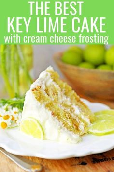 the best key lime cake with cream cheese frosting