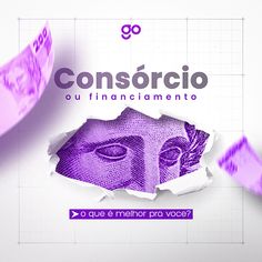 an image of a torn piece of paper with the words consorcio ou financiamentoo