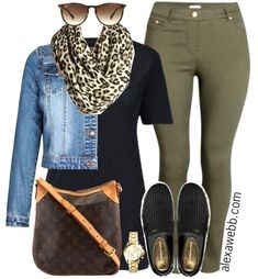 Leopard Print Scarf, Outfit Jeans, Plus Size Fashion For Women, Casual Style Outfits, Plus Size Casual