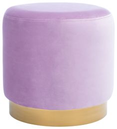 LILAC / GOLD Round Velvet Ottoman, Purple Ottoman, Upholstered Footstool, Round Storage Ottoman, Velvet Ottoman, Nursery Chair, Round Ottoman, Types Of Sofas, Hand Of Cards